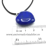 Pandantiv lapis lazuli inima cu snur si cutie Pandantiv lapis lazuli inima cu snur si cutie