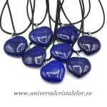 Pandantiv lapis lazuli inima cu snur si cutie Pandantiv lapis lazuli inima cu snur si cutie