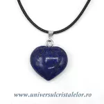 Pandantiv lapis lazuli inima cu snur si cutie Pandantiv lapis lazuli inima cu snur si cutie
