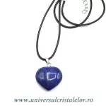 Pandantiv lapis lazuli inima cu snur si cutie Pandantiv lapis lazuli inima cu snur si cutie