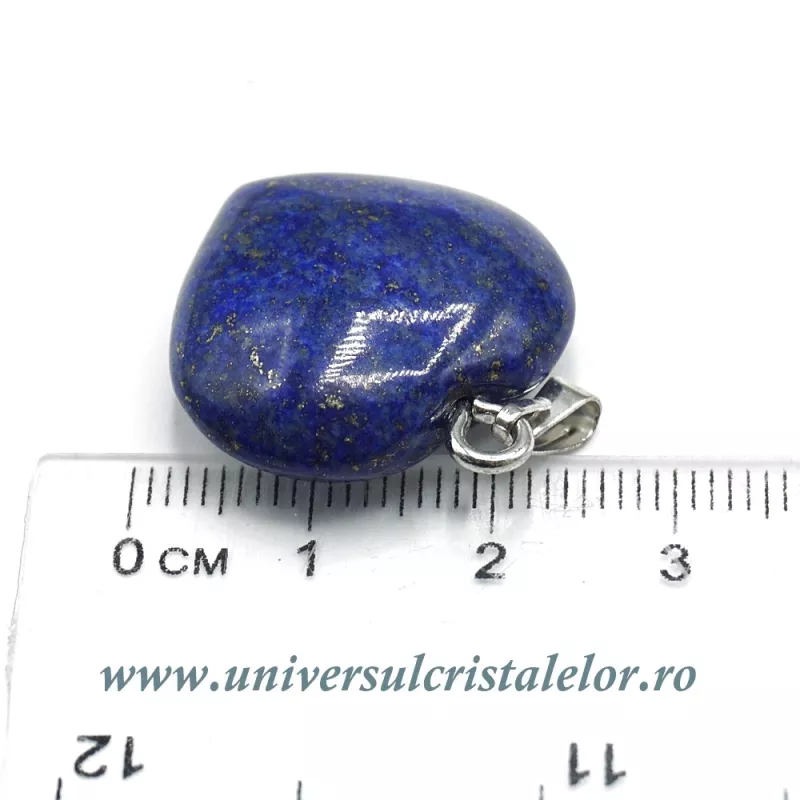 Pandantiv lapis lazuli inima cu snur si cutie Pandantiv lapis lazuli inima cu snur si cutie