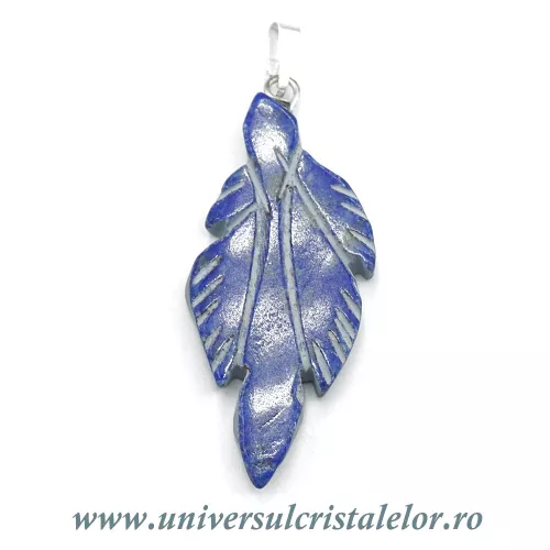 Pandantiv lapis lazuli frunza