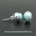 Cercei larimar oval - tip surub (studs)