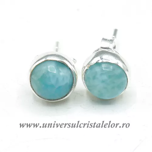 Cercei larimar cu surub Cercei larimar cu surub