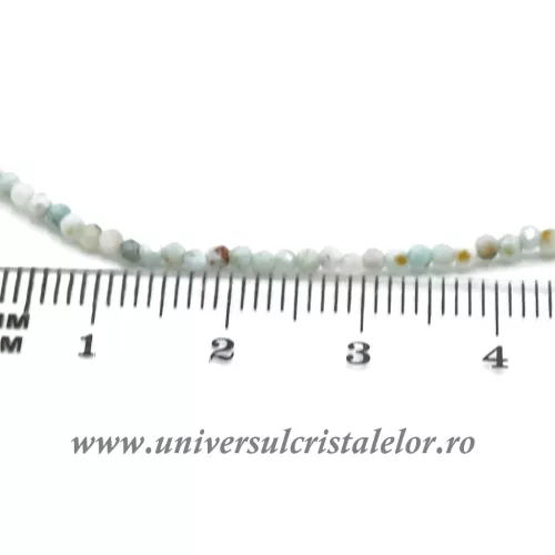 Colier larimar rotund fatetat - 2.2 mm