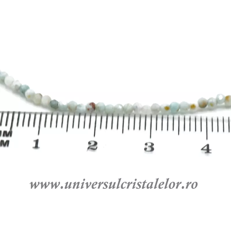 Colier larimar rotund fatetat - 2.2 mm