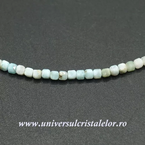 Colier larimar cub fatetat - 2.5 mm