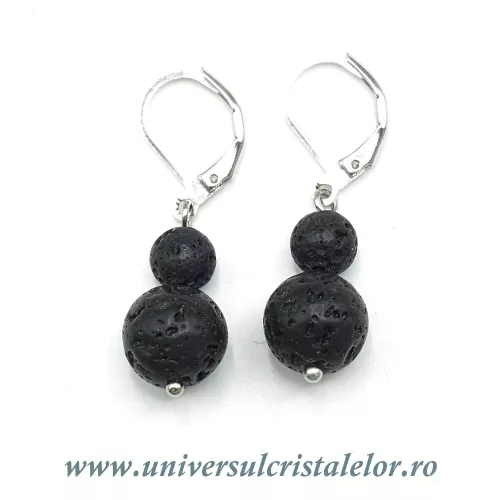 Cercei lava vulcanica rotund-10mm m03 Cercei lava vulcanica rotund-10mm m03