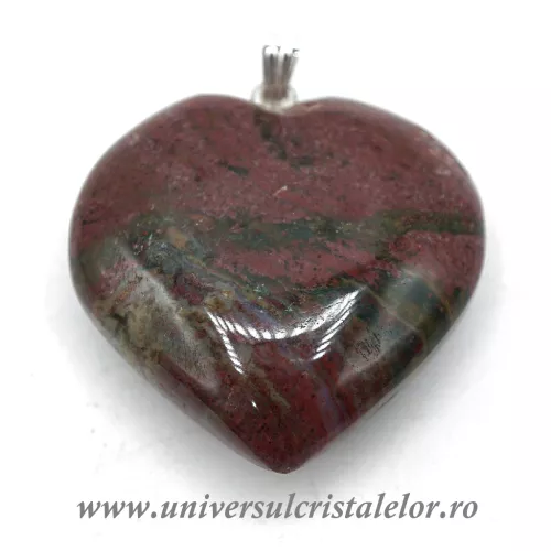 Pandantiv lemn pietrificat inima