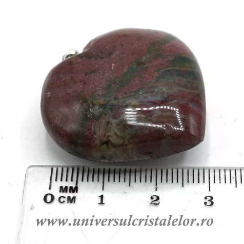 Pandantiv lemn pietrificat inima