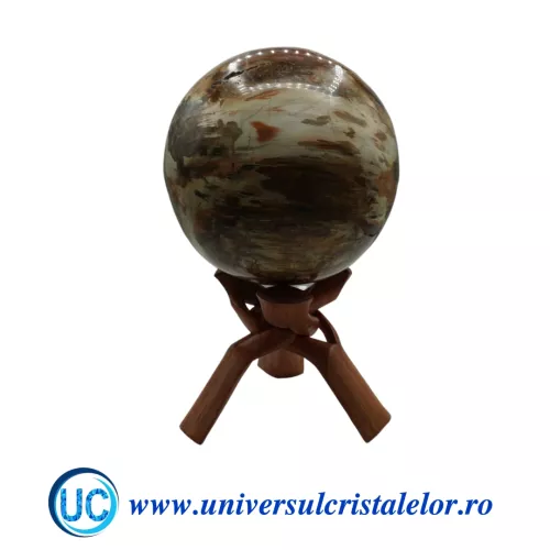Sfera lemn pietrificat Sfera lemn pietrificat