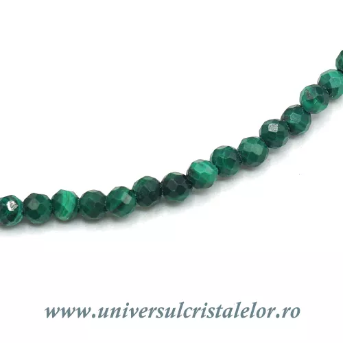 Bratara malachit rotund fatetat - 2 mm Bratara malachit rotund fatetat - 2 mm