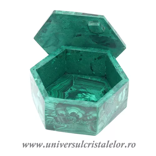 Caseta bijuterii malachit