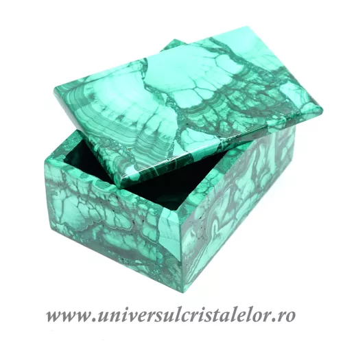 Caseta bijuterii malachit