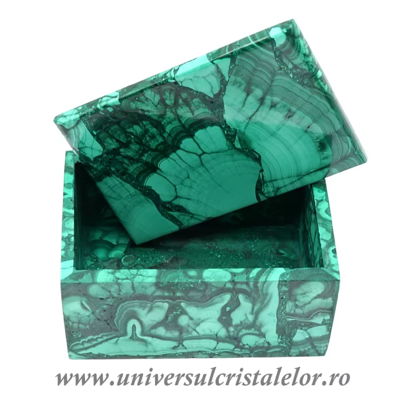 Caseta bijuterii malachit