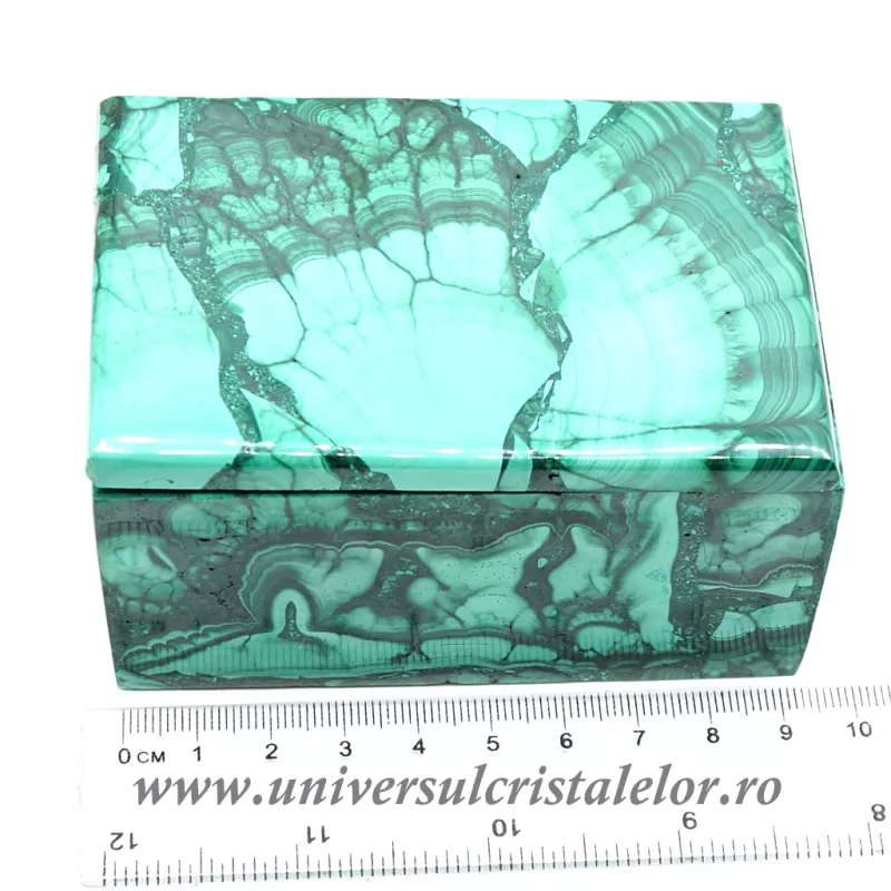 Caseta bijuterii malachit