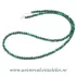 Colier malachit rotund fatetat - 3,2 mm