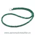 Colier malachit rotund slefuit - 4mm