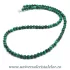 Colier malachit rotund fatetat - 4.5 mm