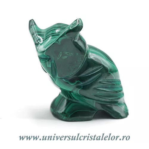 Figurina malachit bufnita Figurina malachit bufnita