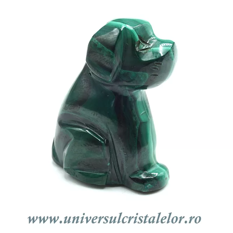 Figurina malachit caine Figurina malachit caine