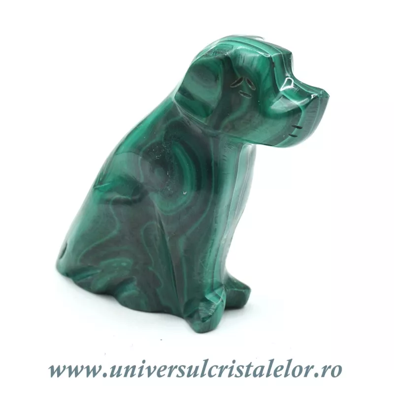 Figurina malachit caine Figurina malachit caine