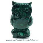 Figurina malachit bufnita