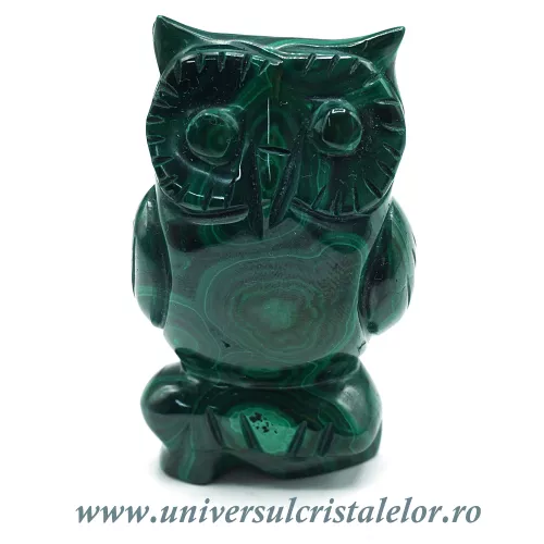 Figurina malachit bufnita Figurina malachit bufnita