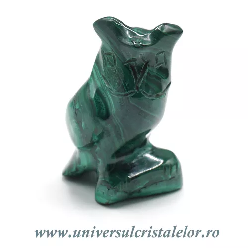 Figurina malachit bufnita Figurina malachit bufnita