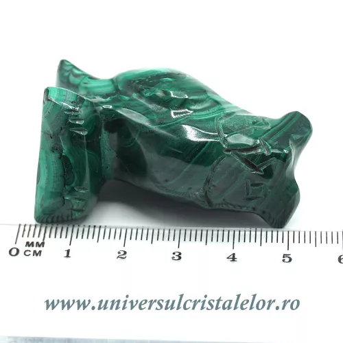 Figurina malachit bufnita Figurina malachit bufnita