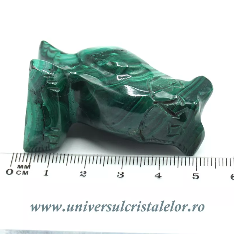 Figurina malachit bufnita