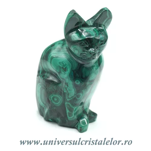 Figurina malachit pisica Figurina malachit pisica