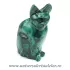 Figurina malachit pisica
