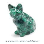 Figurina malachit pisica Figurina malachit pisica