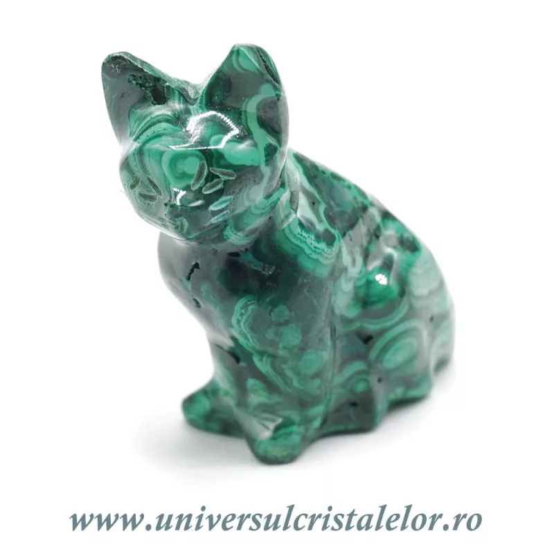 Figurina malachit pisica Figurina malachit pisica