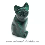 Figurina malachit pisica Figurina malachit pisica