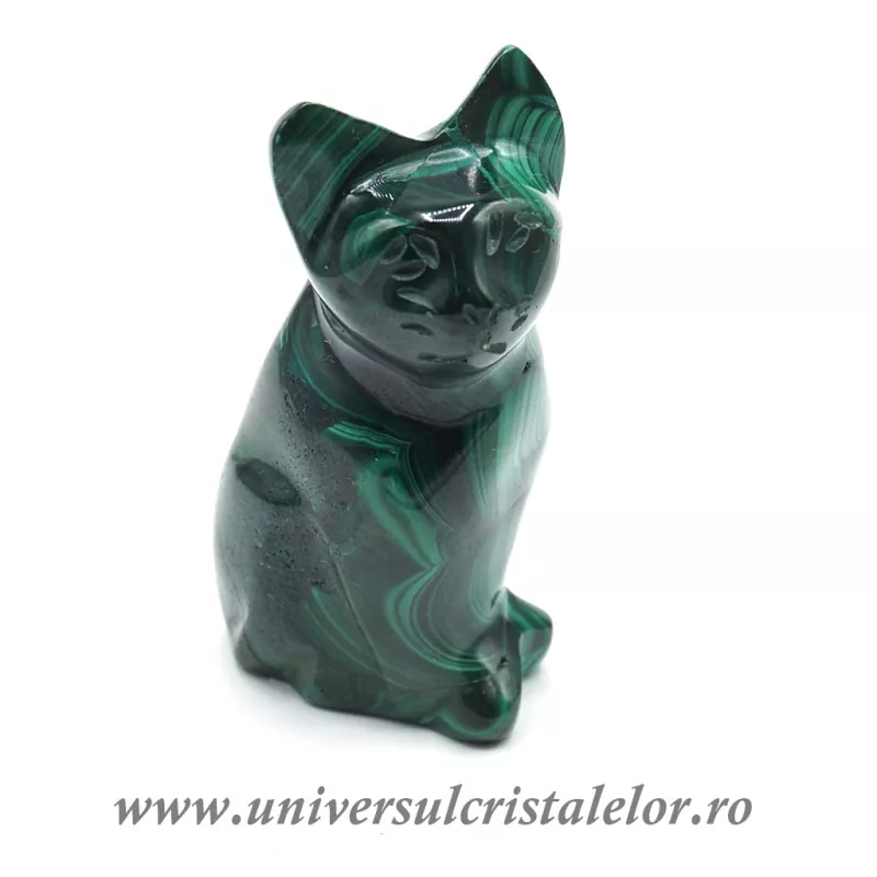 Figurina malachit pisica Figurina malachit pisica