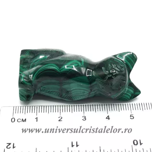 Figurina malachit pisica Figurina malachit pisica