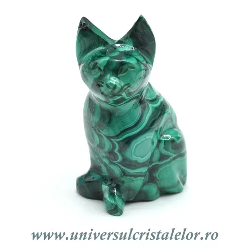 Figurina malachit pisica Figurina malachit pisica