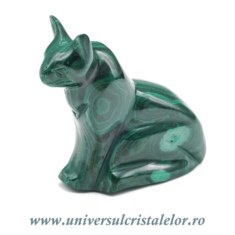 Figurina malachit pisica Figurina malachit pisica