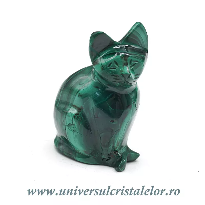Figurina malachit pisica Figurina malachit pisica