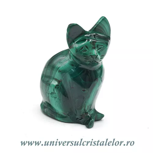 Figurina malachit pisica Figurina malachit pisica