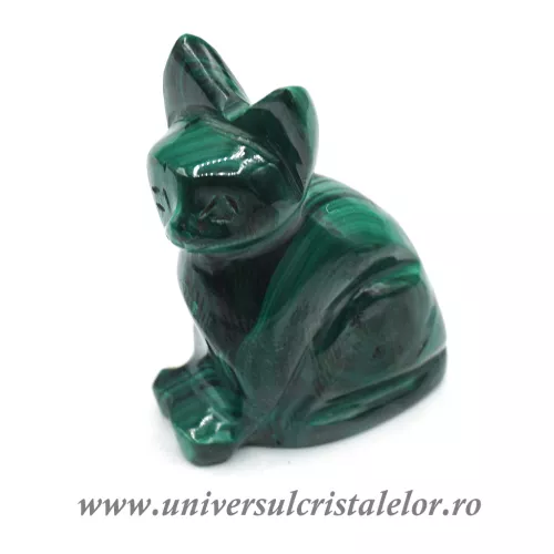 Figurina malachit pisica Figurina malachit pisica