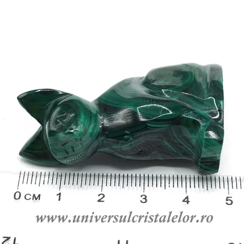 Figurina malachit pisica Figurina malachit pisica