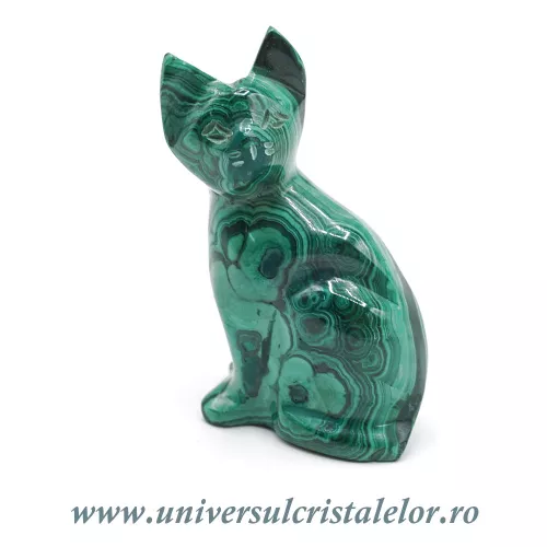 Figurina malachit pisica Figurina malachit pisica