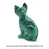 Figurina malachit pisica