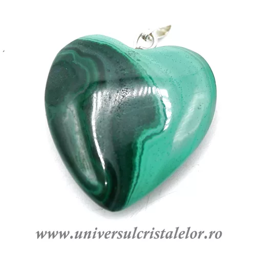 Pandantiv malachit inima