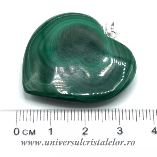 Pandantiv malachit inima