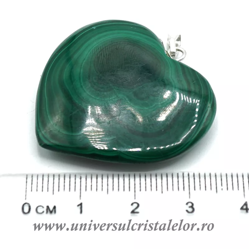 Pandantiv malachit inima