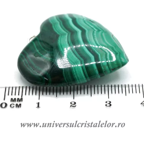 Pandantiv malachit inima